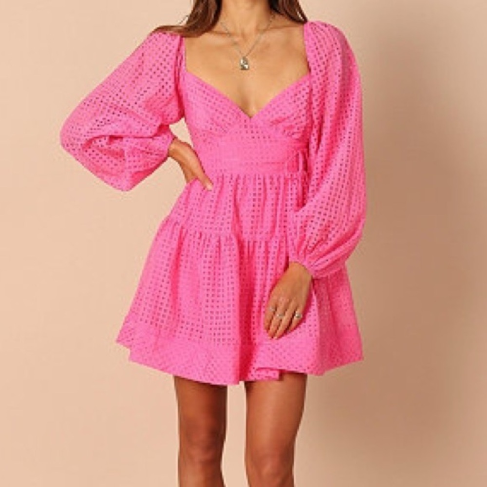 Petal + pup womens Augusta long sleeve mini dress